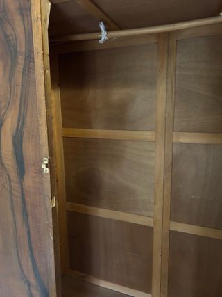 Armario vintage madera con espejo grande antiguo