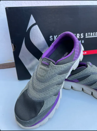 Zapatillas Skechers GO Recovery Mujer Gris/Morado