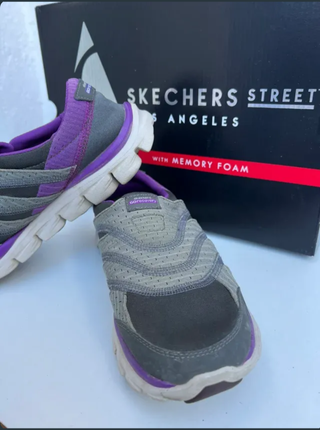 Zapatillas Skechers GO Recovery Mujer Gris/Morado