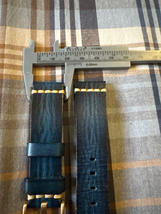 Correa reloj de piel genuina azul