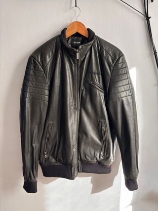 Chaqueta de cuero Desigual marrón