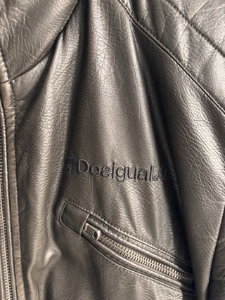 Chaqueta de cuero Desigual marrón