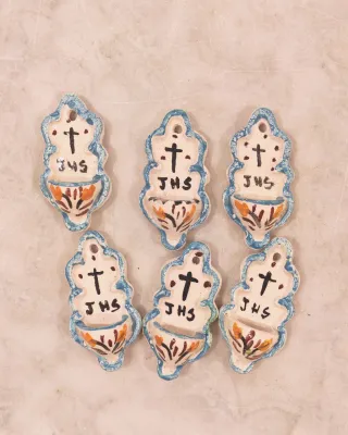 Cerámica Andújar benditeras nuevas lote de 6 | var