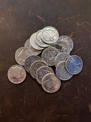 17 monedas plata Half Dollar Pre 1964