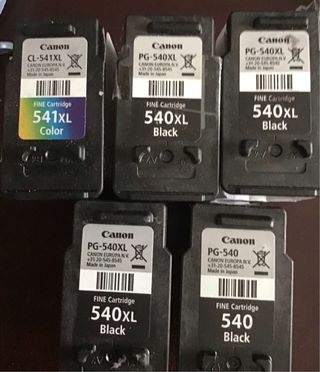 5 Cartuchos Vacíos Canon PG-540XL y CL-541XL