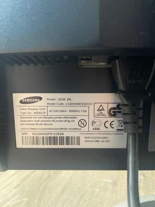 Monitor Samsung SyncMaster 203B (R)