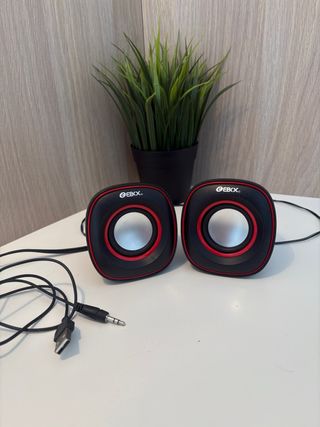 Altavoces EBOX PC/Portátil Negro/Rojo