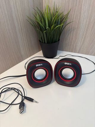 Altavoces EBOX PC/Portátil Negro/Rojo