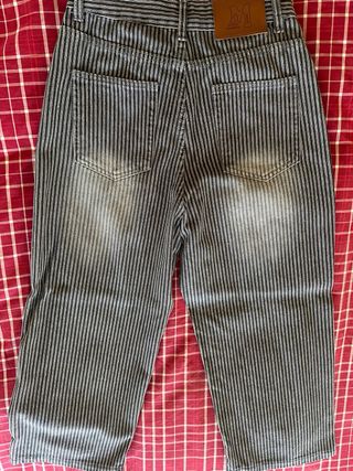 Pantalón recto rayas grises Talla S