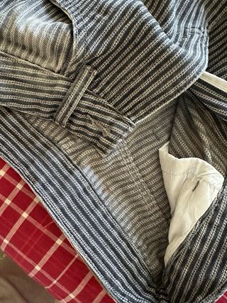 Pantalón recto rayas grises Talla S