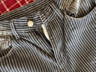 Pantalón recto rayas grises Talla S