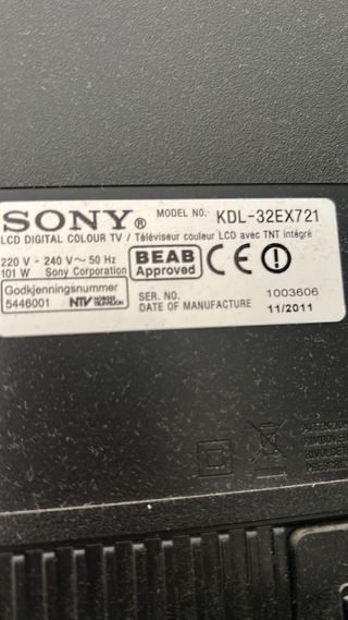 Televisión Sony Negra