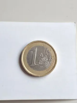 Moneda 1 Euro Italia 2002 Vitruvio