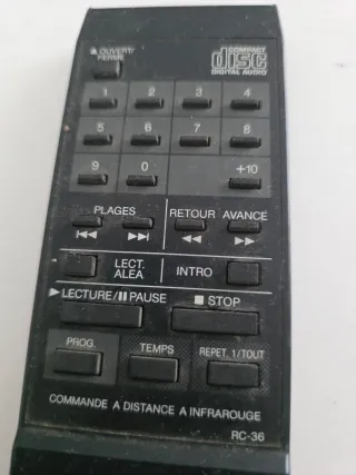 Mando Aiwa RC-36 Reproductor CD Vintage