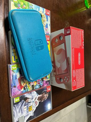 Nintendo Switch Lite Rosa + Juegos