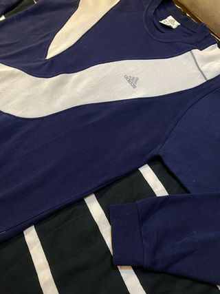 Felpa Adidas Y2K Design Onde Blu/Bianca M