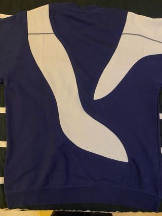 Felpa Adidas Y2K Design Onde Blu/Bianca M