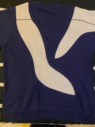 Felpa Adidas Y2K Design Onde Blu/Bianca M