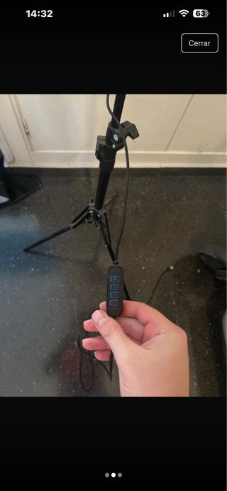 Aro de luz con trípode