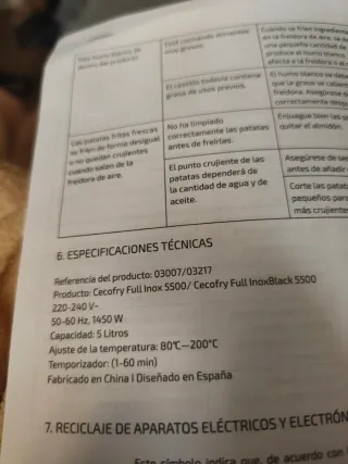 Cecofry Cecotec Freidora de Aire