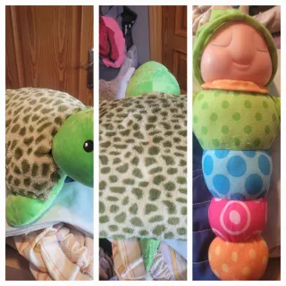 Peluche Almohada Tortuga Verde y gusiluz