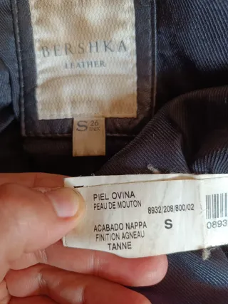 Chaqueta de cuero efecto desgastado