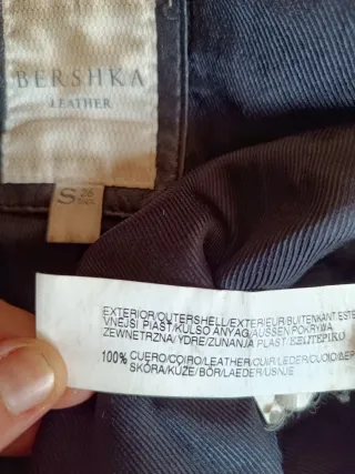 Chaqueta de cuero efecto desgastado