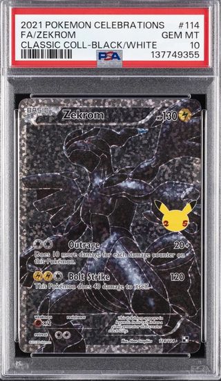 2021 Pokemon Celebrations Zekrom #114 PSA 10