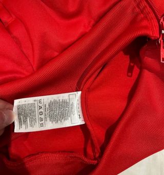 Sudadera Adidas Roja Cremallera Talla S