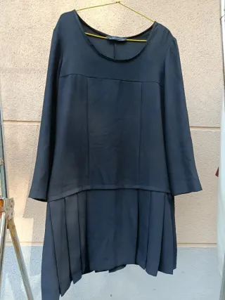 Vestido Zara manga larga negro talla M