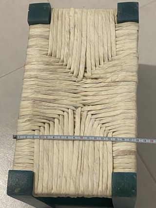 Sgabello impagliato legno