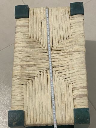 Sgabello impagliato legno