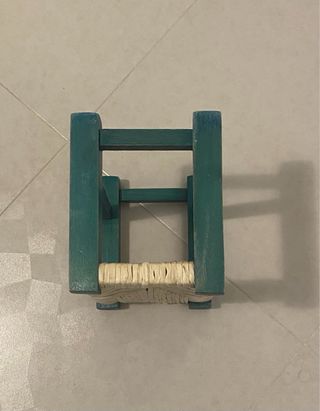 Sgabello impagliato legno