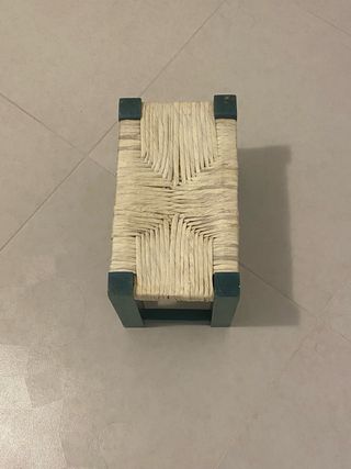 Sgabello impagliato legno