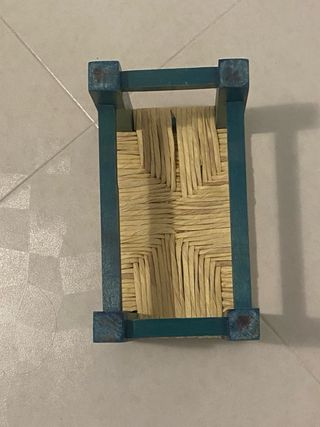 Sgabello impagliato legno