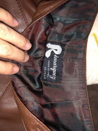 Falda vintage años 70 auténtico cuero mujer