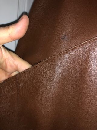 Falda vintage años 70 auténtico cuero mujer