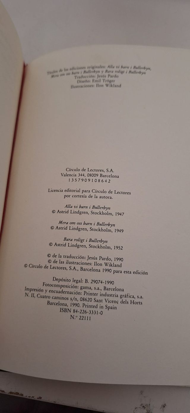 Lote de 4 libros Astrid Lindgren