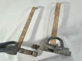 Pareja de morillos antiguos de cocina.