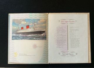 Menù R.M.S. Queen Elizabeth anni '60