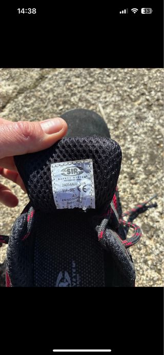 Scarpe antinfortunistiche SIR nere e rosse