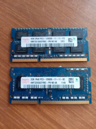 2x Hynix 4GB + 2GB DDR3 Portátil HP memoria ram