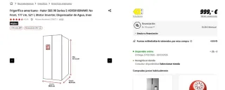 Nevera Haier - por remodelacion de cocina