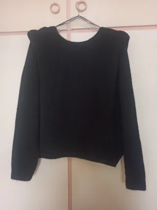 Jersey Zara Negro Hombreras