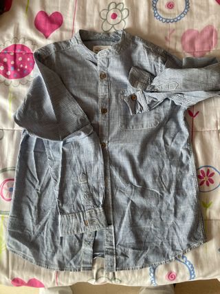 Camisa niño rayas 100% algodón T-9/10 años