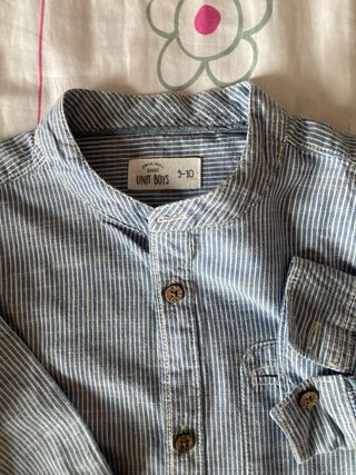 Camisa niño rayas 100% algodón T-9/10 años