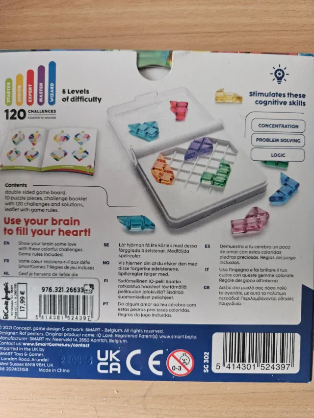 Juego IQ LOVE Smart Games 1 Jugador