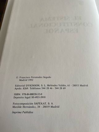 El sistema constitucional español