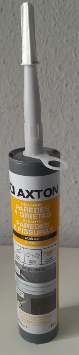 Sellador Axton Paredes y Grietas Gris, marca Axton