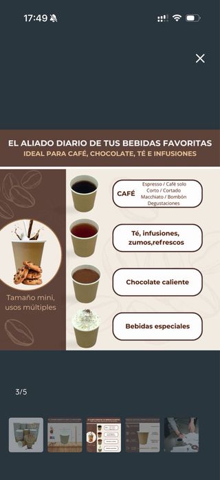 Vasos Desechables Café 120 ml (4 oz)